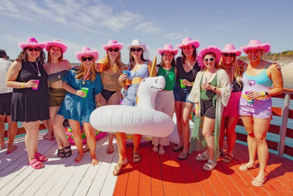 Bachelorette party celebrating in Austin